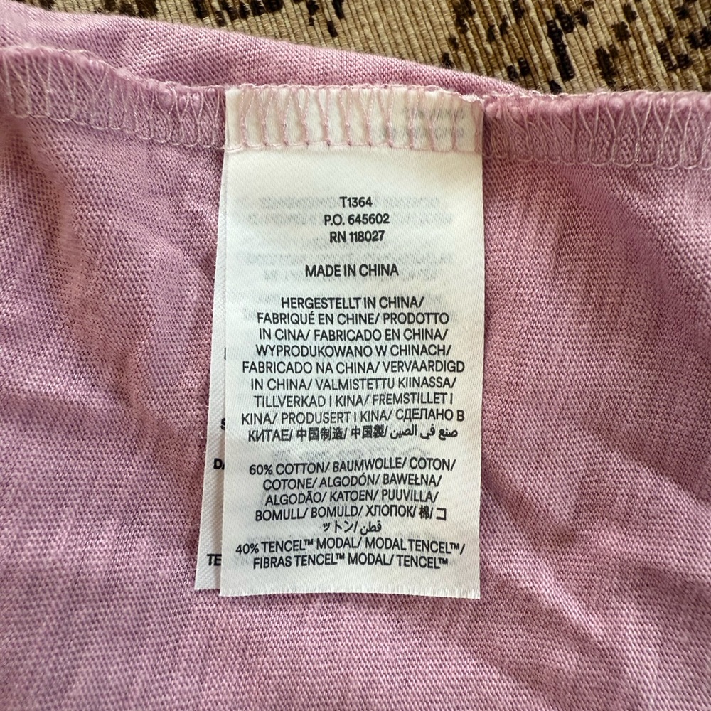 Boden Pink Puff-Sleeve Peasant Top Lavender - Picture 4 of 7